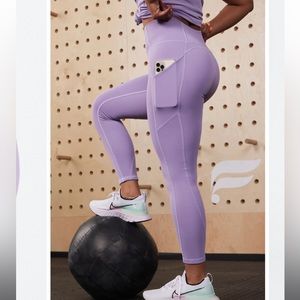 Fabletics Plus Size Oasis PureLuxe High-Waisted 7/8 Legging in Violetta 3X